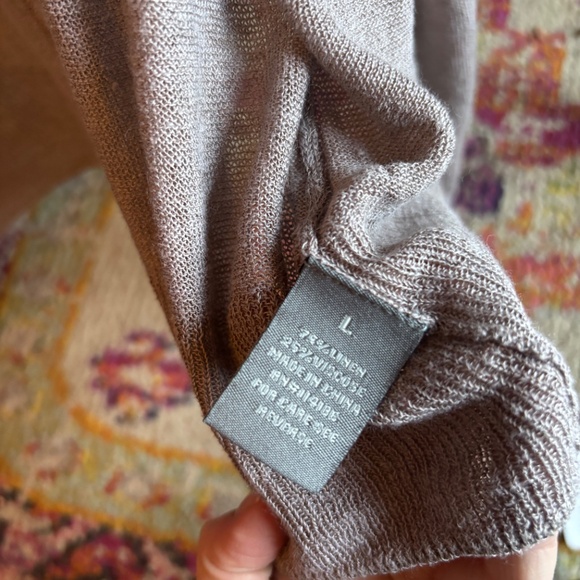 Retroology Linen-Blend Open Front Cardigan – Size Large (Runs small) - Picture 3 of 3